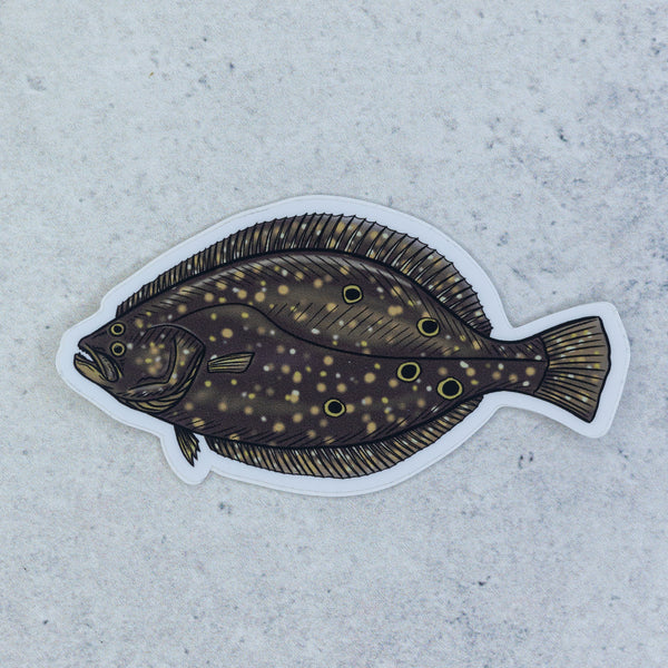 Flounder Drawing Decal