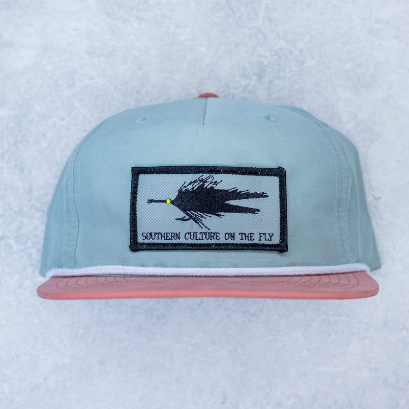 SCOF Tarpon Fly Rope Hat - Aqua Mist/Coral