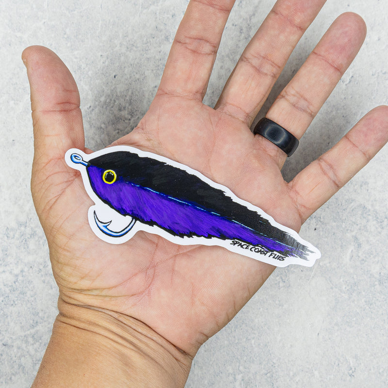 Blurple Baitfish Sticker 5”